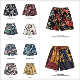 Men's Beachwear Board Shorts Rash Guard Swim Trunks Beach Shorts TK65 3XL Recommended 77.50 Kg - 87.50 Kg / K118 Red 5ea