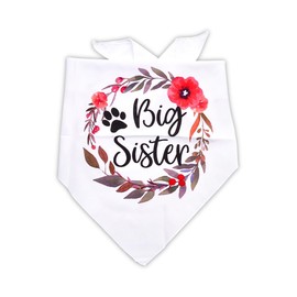 Big Sister Dog Bandana Cute Pregnancy Announcements for Family Friends New Mom Gifts First Time Parents Gifts Dog Scarf for Large Dogs Female Dog Bandanas for Collar Pet Accessories for Dogs