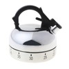 CAUNLA 60 Minute Counting Teapot Shaped Kitchen Cooking Alarm Clock