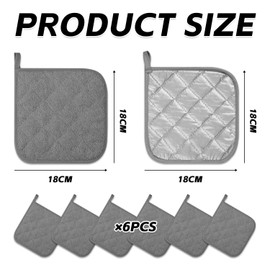 6 Pieces Anti-scalding Towels, Heat Insulating Towel Mats, Heat Resistant Anti-scalding Coasters, Towel Non-Slip Pot Mats, Multipurpose Fabric Coasters