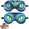 NganSuRong 2 Pcs Dinosaur Dragon Eye Mask Sleep Mask, Funny