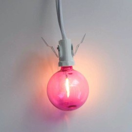 Fantado Fuchsia / Hot Pink LED Filament G50 Globe Shatterproof Energy Saving Color Li...