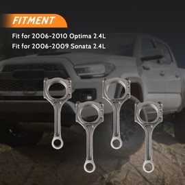 cycwer 23510-25240 Connecting Rods 4pcs Fit for 2006-2010 Optima 2.4L 2006-2009 Sonata 2.4L