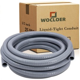 Liquid-Tight Conduit - 1-1/2 inch 25 Foot PVC Flexible Non Metallic Liquid Tight Electrical Conduit. 1-1/2" Dia