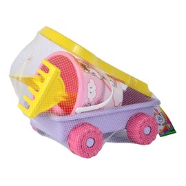 Unicorn Filled Sand Trolley Length 31 cm 6 Pieces Bucket Trolley Shovel Rake 1 x Sand Mould