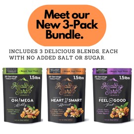Mixed Nuts Unsalted | Trail Mix | Trail Mix without Peanuts | Sugar Free Snacks | Gourmet Snacks, Protein Snacks, Gluten Free, No Preservatives, High Fiber Snacks (Three Pack Bundle)