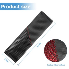 FALVFUN Car Seat Belt Pad Cover, 2PCS Soft Safety Seatbelt Shoulder Strap Protector, Breathable Comfortable Harness Pad for Auto Interior Accessories, Universal for SUV RV Truck (Black)