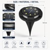 12-LED Solar Ground Lights for Outdoor Landscaping – IP65 Waterproof