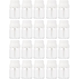 20 Tubos de Brillo Labial Vacíos Transparentes, Contenedores Rellenable de Plástico Tapa, Mini Envases Portátiles para Bálsamo Labial y Maquillaje, Uso para Viaje y DIY