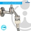 tecuro -56505 Brass Hose Burst Protection for Washing and Dishwasher