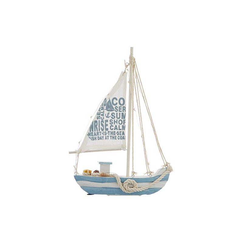 OOTB Wooden Sailing Boot, Wood, Multicoloured, 21,5x28cm