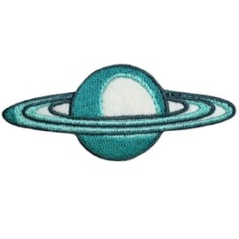 Patch Parlor Planet Applique Patch - Saturn Space Embroidered Badge 3-1/8" (Iron on)