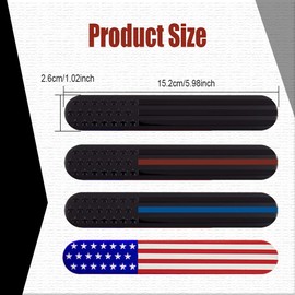 deemars 2PCS USA American Metal Flag Auto Fender Emblem, American Flag Car Decal, 3D Mini Patriotic Badge Car Sticker, Universal Car Emblems and Badges for Most Cars (Black)
