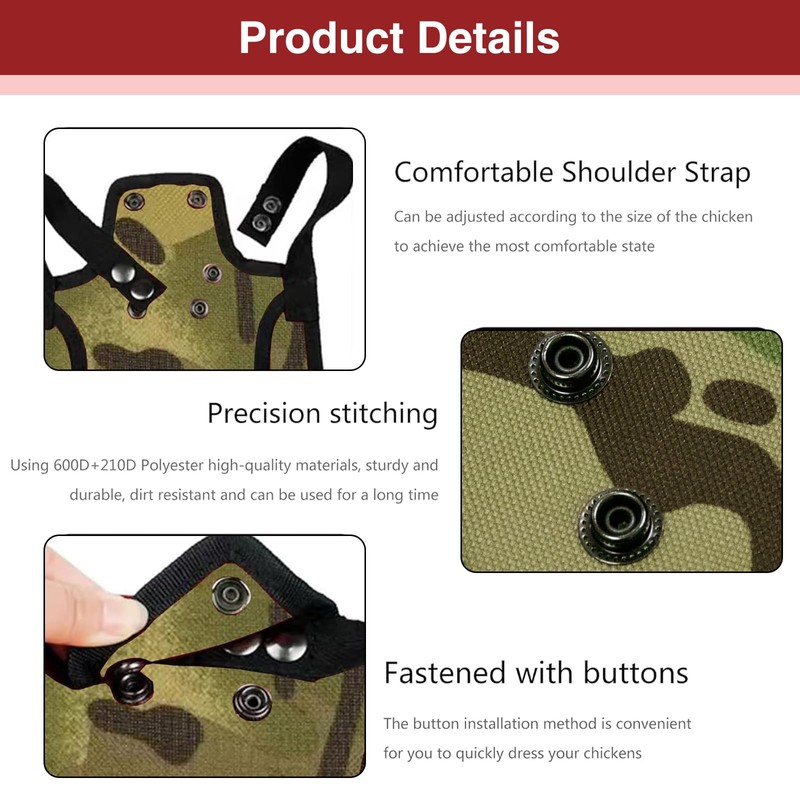 2 Pieces Premium Chicken Saddles with Stretchy Strap, Chicken Saddles
