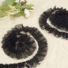letsinstyle 3 Yards Polyester Black White Matching Chiffon Lace Edge