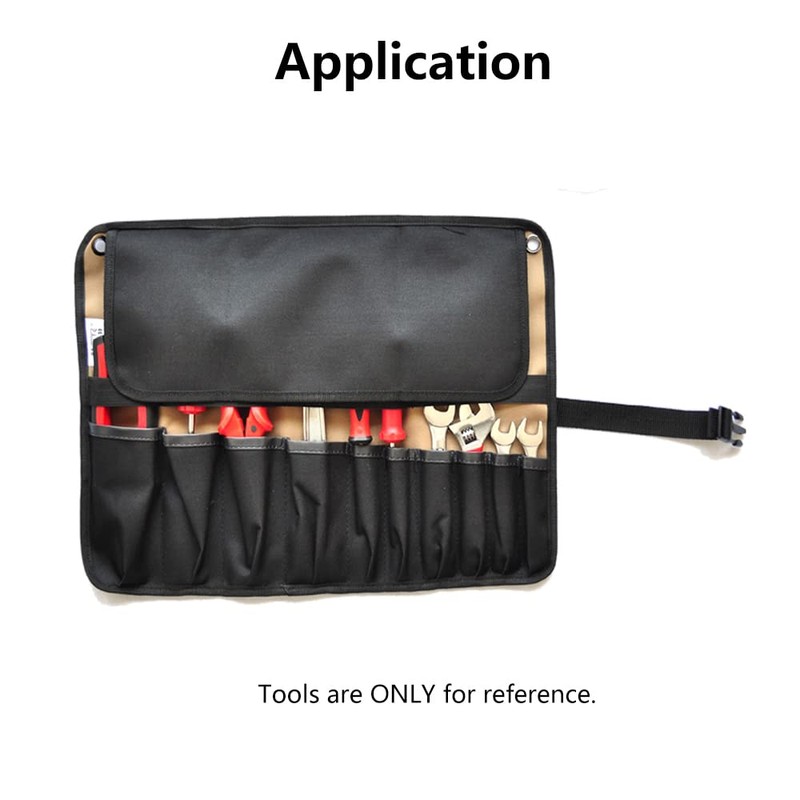 Tool Roll Bag, 10 Pockets Tool Bags, Multi-Purpose Tool Roll-Up
