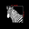 Zebra Head Sticker Decal Notebook Car Laptop 5" x 5"