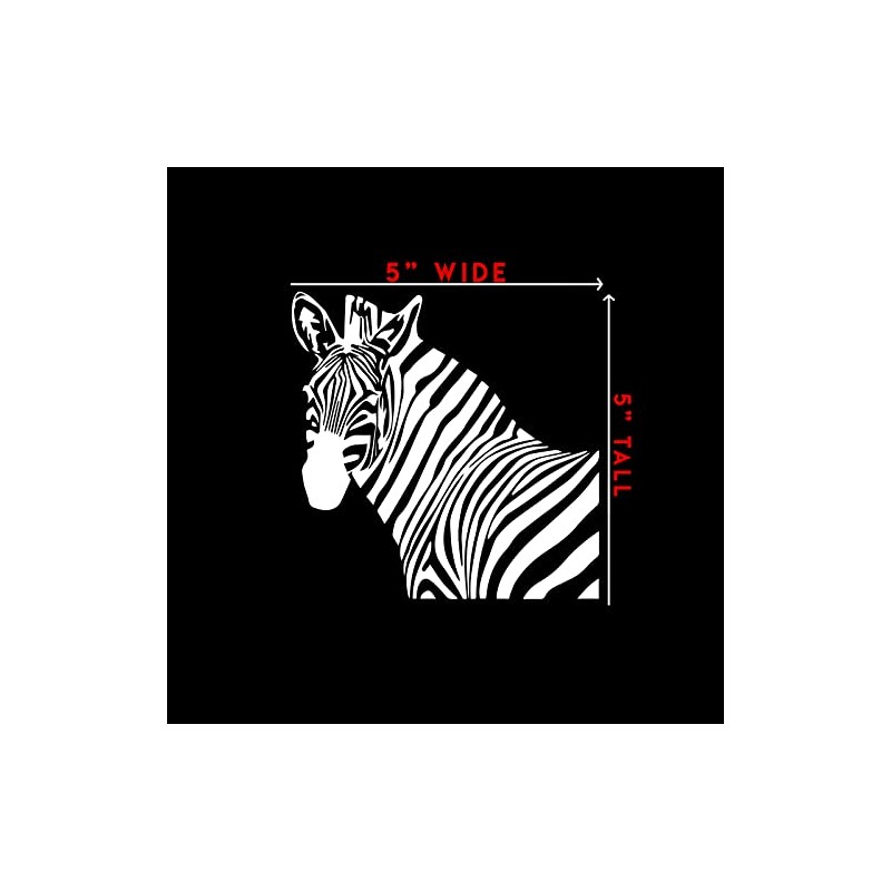 Zebra Head Sticker Decal Notebook Car Laptop 5" x 5"