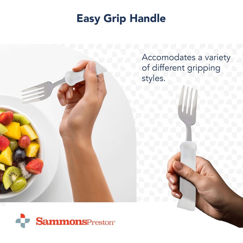 Samons Preston Plastic Handle Utensil, 8" Fork with 4" Contoured