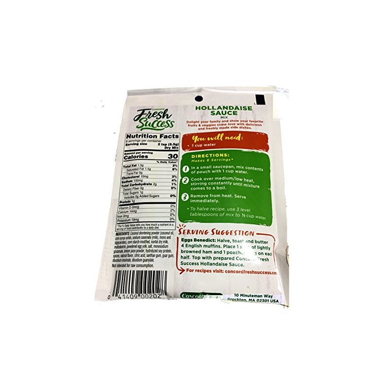 Concord Hollandaise Sauce, 1.6-Ounce Pouches (Pack of 18 )
