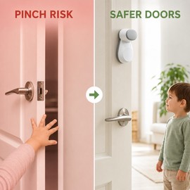 2 Pack Child Safety Door Stopper Anti-Pinch Protector with 3M Adhesive