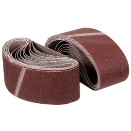CoCud 3 x 18 Inch Sanding Belt, 24 Pcs 40/60/80/120/150/240 Grit Knife Sharpener Belts Work Sharpening for Belt Sander Knife Carving Tool Metal Working