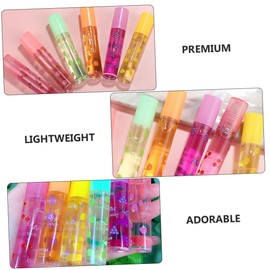 Baluue 5Pcs Fruit Flavored Moisturizing Lip Gloss Transparent for Hydrated Lips Portable Lip Care with Random Colors for Daily Use and Travel