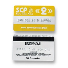SCP Foundation, Hard Card, SCP Foundation Certification Card, Card Key (Level 2)