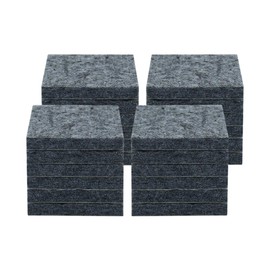uxcell 24pcs Furniture Pads Square 3/4" Self-stick Non-slip Anti-scratch Felt Pads Floors Protector Gray
