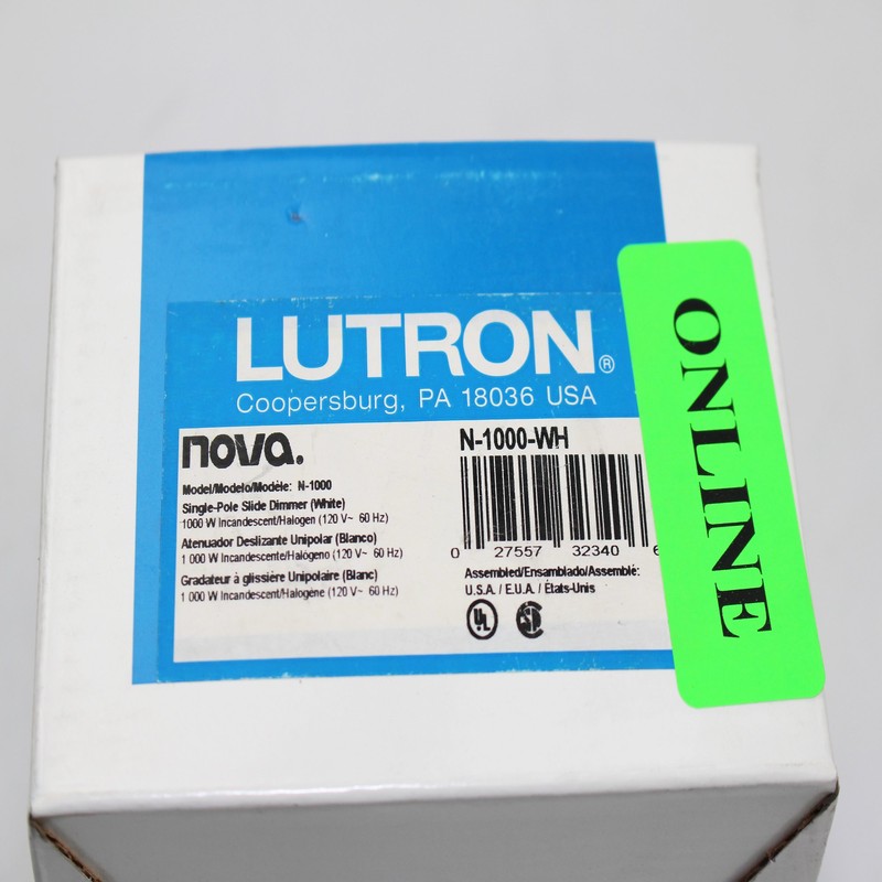 Lutron N-1000-WH, Lighting Dimmer, White