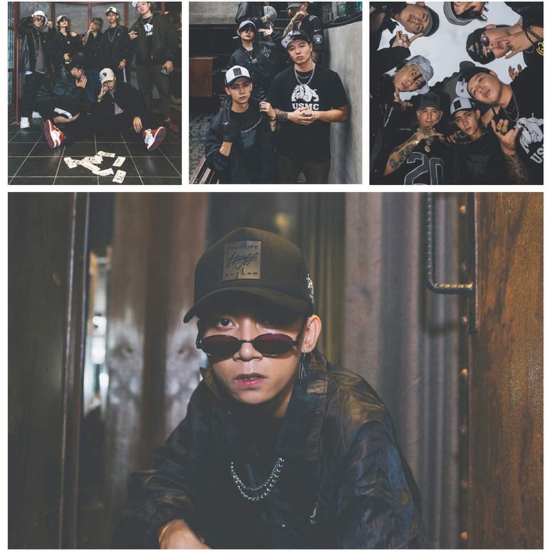 Thuglife Rubber Box Patch Sport Outdoor Kpop Mesh Baseball Cap