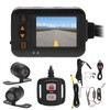Motorcycle 2 Inch Driving Recorder 1080P + 720P HD Lens
