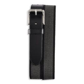 Oak Hill by DXL Men's Big and Tall Stretch Woven Belt Black