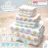 Nichisen Shoko TE1230_B Angel Gauze Button Gauze Face Towel Blue
