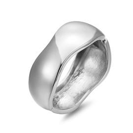 RAUCHBE Silver Chunky Bangle Bracelets for Women Wide Cuff Bracelets Irregular Wrist Wrap Cuff Bangle Bracelet Jewelry