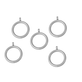 Merriway BH03233 (8 Pcs) Plastic Curtain Drapery Pole Rod Rings with Fixed Eye, Inner Diameter 35mm (1.3/8 inch) Outer Diameter 45mm (1.3/4 inch) Matt Grey - Pack of 8 Pieces