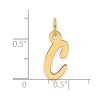 Unbranded 14K Yellow Gold Slanted Block Letter C Initial Charm