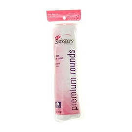 Swisspers Rondas de algodón 100% natural de alta calidad, hipoalergénicas, bolsas resellables, bolsa de 80 unidades