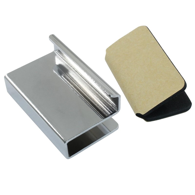 Unlorspy 6Pcs Glass Finger Edge Pull 1.6 inch Steel Glass