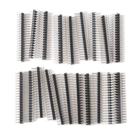 Qunqi 20Pcs 2.54mm 2 x 20-pin Breakaway Double Row Right Angle Pcb Pin Headers Connector for Prototype Shield