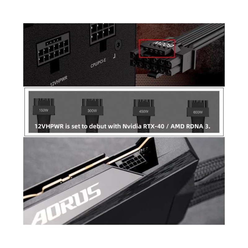 Xiwai 12VHPWR Power Modular Cable ATX3.0 PCI-E 5.0 16Pin to