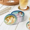 Alphonse Mucha Art Absorbent Coasters with Holder Set of 6,