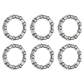 YELARXI Bike Ball Bearings, Bicycle Crank Bearing Retainer Stainless Steel Caged Wheel #8-Fitfor (MTB Bike Crank-Bottom Bracket-Frame Bearing Repair) 5/16" x 9 Balls & 6 Pack & Silver