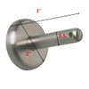 Dignitet Stainless Steel Support/Corner Fixture for Curtain Wire Pack of
