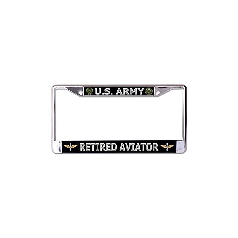 U.S. Army Retired Aviator Chrome License Plate Frame