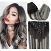 ORIGEN Clip in Hair Extensions Real Remy Human Hair Ombre