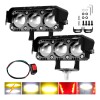 Faros De Lupa Luces Led Auxiliares Con Estrobo 5 Modos