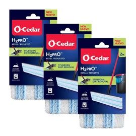 O-Cedar H2prO Mop Pads (Pack of 6) | Machine Washable | Reusable | Microfiber Mop Head Replacements