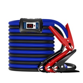 SAFEMATE Heavy Duty Jumper Cables, 2 Gauge 18 feet Automotive Booster Cables for Car Battery, with Voltage Detection and Reverse Connection Protection
