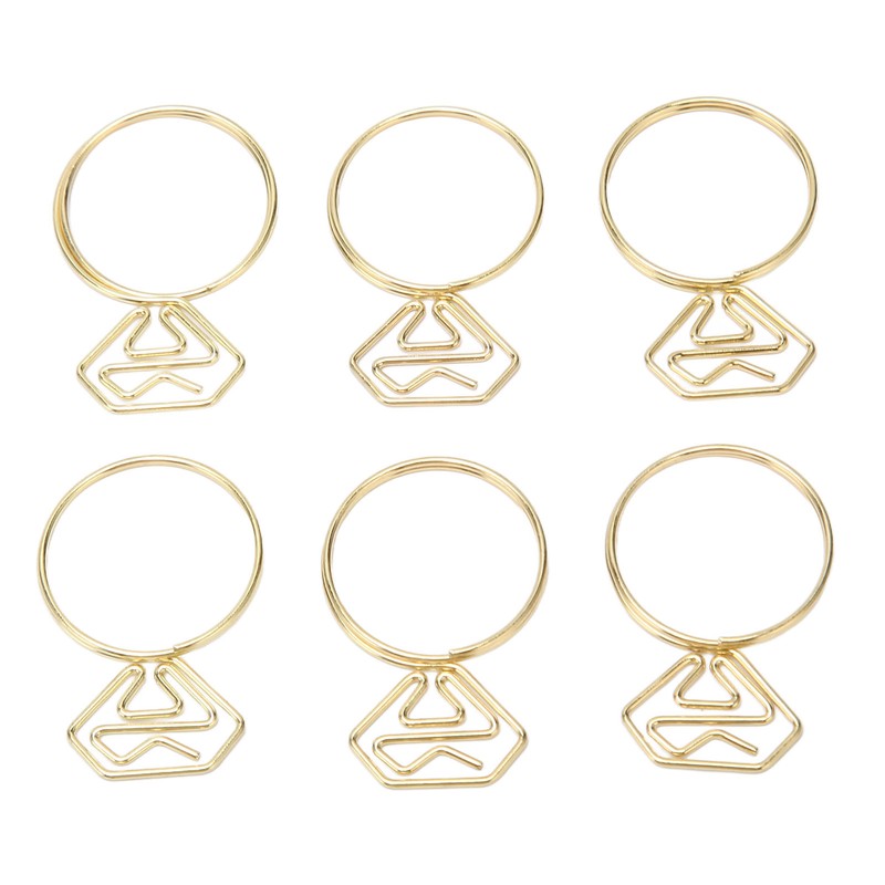 80pcs Ring Shape Paper Clips Rustproof Multifunction Multifunction with Clear